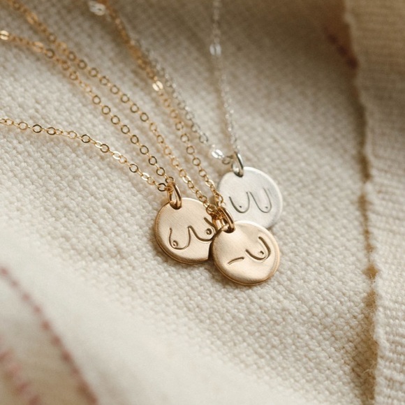 Relaxed Boobs/Breasts Body Positivity Necklace - Picture 4 of 11